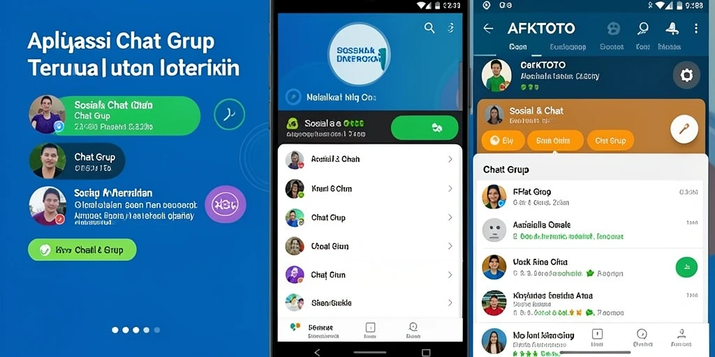 Tampilan antarmuka AFKTOTO dengan fungsi Chat Grup yang intuitif.
