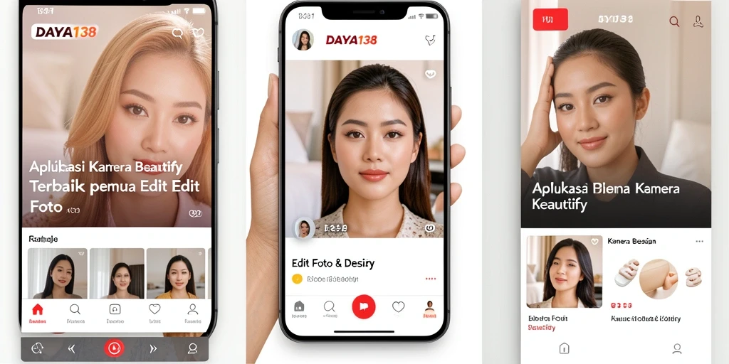Antarmuka user-friendly aplikasi Kamera Beautify DAYA138.