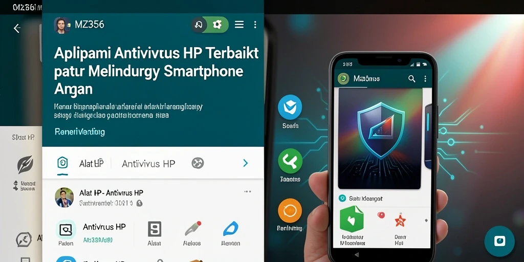 Antarmuka MZ356 menampilkan fitur-fitur Antivirus HP yang lengkap dan mudah digunakan.
