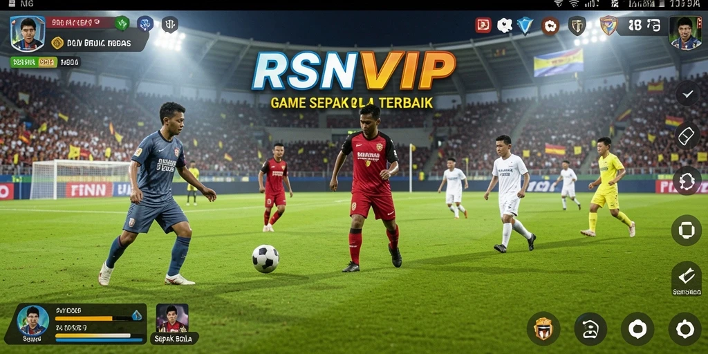 Screenshot menampilkan antarmuka permainan Sepak Bola yang menarik dan interaktif.