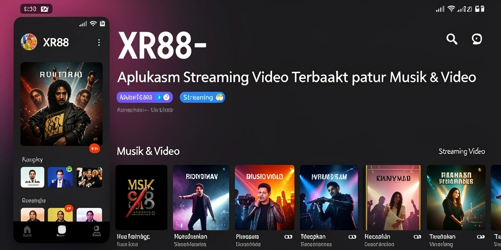 Tampilan antarmuka XR88 yang intuitif untuk pengalaman streaming video.